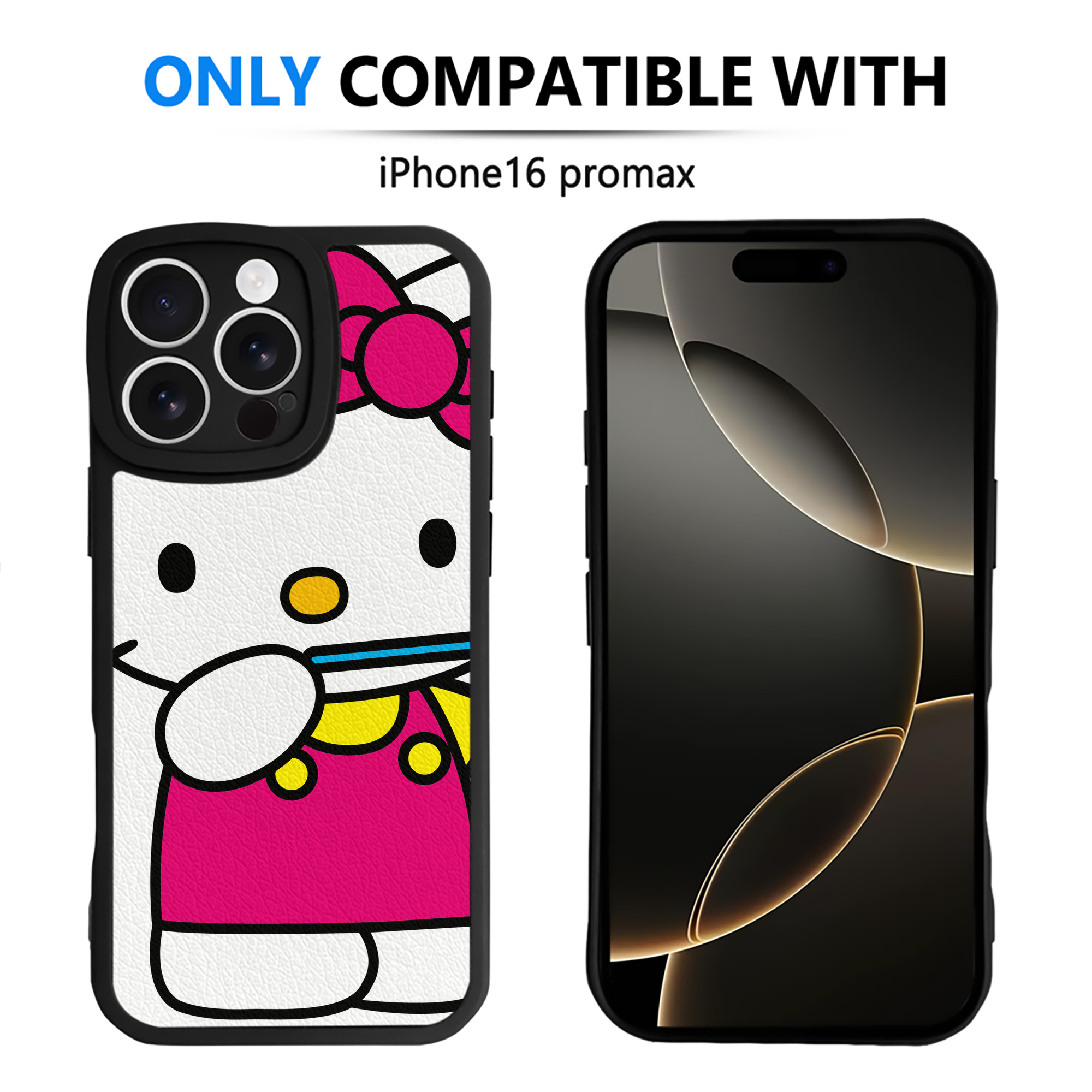 （画像用） Hello Kitty ハローキティ 【iPhone 16シリーズ対応】シリコンスマホケース（レザー調） 材質：シリコン